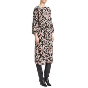 ISABEL MARANT ETOILE Lisa Midi Blouson Belt Dress Net-A-Porter 34 2 XS NWT $575